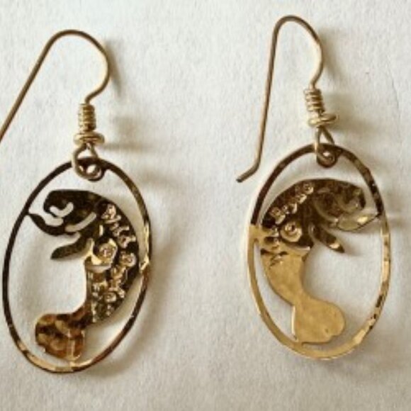 Cute Manatee Earrings! - Picture 2 of 4